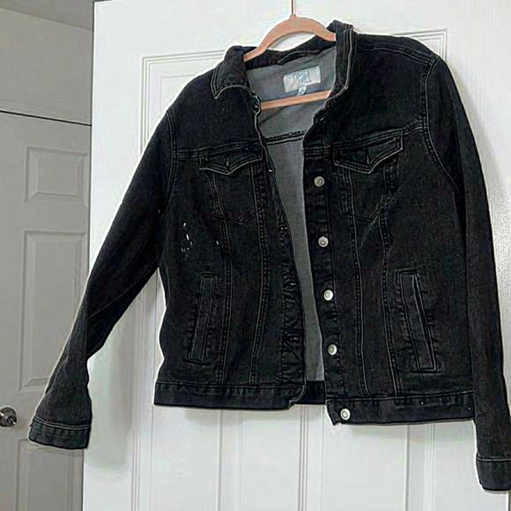 Time and true anime denim jacket‎